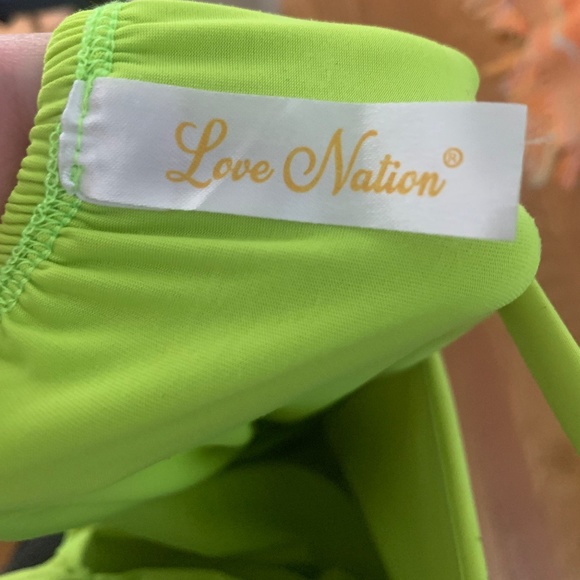 Neon Yellow, Midi, Bodycon Ruched Dress - Picture 7 of 8